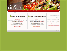 Tablet Screenshot of 5pizzas.com.br
